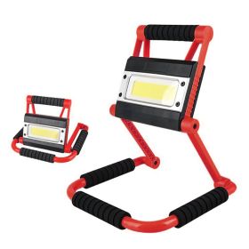 1Pack LED Working Light High Lumen Rechargeable Floodlight Portable Foldable Camping Light With 360¬∞ Rotation Stand - Red