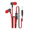 Earphone 3.5mm Wired Headset Earbuds Earphones Sport Headset with MIC for iPhone Xiaomi Earphone Fone De Ouvido for Meizu Huawei - red