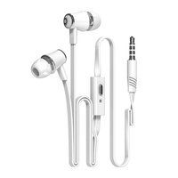 Earphone 3.5mm Wired Headset Earbuds Earphones Sport Headset with MIC for iPhone Xiaomi Earphone Fone De Ouvido for Meizu Huawei - white