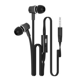 Earphone 3.5mm Wired Headset Earbuds Earphones Sport Headset with MIC for iPhone Xiaomi Earphone Fone De Ouvido for Meizu Huawei - black