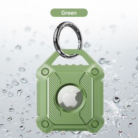 Waterproof Airtag Keychain Holder Case; Screw Full Cover Compatible For Apple Air Tag Tracker Key Ring Anti-Scratch Anti-Lost Cover - Green