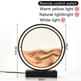 3D Moving Sand Art Table Lamp LED Craft Quicksand USB Cable Control Natural Landscape Flowing Sand Night Light Home Decor Gifts - Gold Sand EU - China