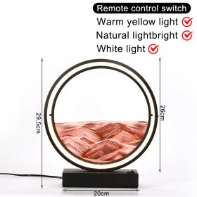 3D Moving Sand Art Table Lamp LED Craft Quicksand USB Cable Control Natural Landscape Flowing Sand Night Light Home Decor Gifts - Red Sand EU - China