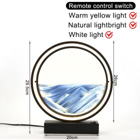 3D Moving Sand Art Table Lamp LED Craft Quicksand USB Cable Control Natural Landscape Flowing Sand Night Light Home Decor Gifts - Blue Sand EU - China