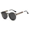 2022 Retro Round Sunglasses Women Men Brand Design Transparent Female Sun Glasses Men Oculos De Sol Feminino Lunette Soleil - gray - As Picture