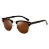 Polarized Sunglasses Men Women Brand Design Eye Sun Glasses Women Semi Rimless Classic Men Sunglasses Oculos De Sol UV400 - brown - As Picture