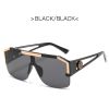 New Luxury Oversized Men Sunglasses Brand Designer Sun Glasses For Women Fashion Gradient Square Shades - Black Black - AS Picture