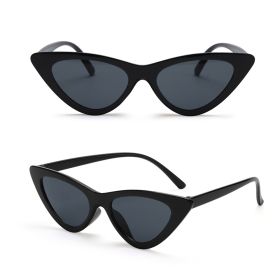 Sexy Cat Eye Triangle Sunglasses Retro Female Eyewear UV400 Sun Glasses Polarized Streetwear Trending Fashion Ladies Glasse - black - As Picture