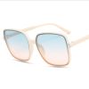 Fashion Square Sunglasses Woman Retro Vintage Gradient Sun Glasses Female Clear Lens Black White Designer Oculos De Sol UV400 - White - As Picture