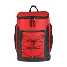 Backpack Cooler Thermo Bag Lunch Bento Ice Pack Outdoor Picnic - Red - Picnic Backpack