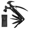 12 in 1 Hammer Multitool Portable Stainless Steel Mini Hammer Survival Tool Camping Gear Unique Gifts for Dad Husband Brother Boyfriend - Black