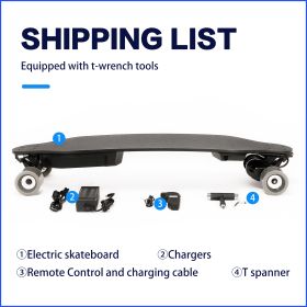 New Portable Remote Control All Terrain Longboard Electric Skateboard longboard with dual belt motors for sale - as Pic