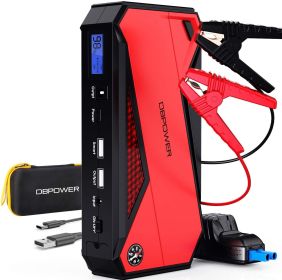 DBPOWER 800A Peak 18000mAh Portable Car Jump Starter - Red