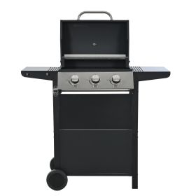 Propane Grill 3 Burner Barbecue Grill Stainless Steel Gas Grill - as Pic