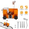 Chainsaw Chain Sharpening Jig Universal Chainsaw Sharpener Kit Hand Crank Chain Sharpener for Electric Saw for Lumberjack Garden Worker - Orange