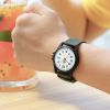 Men's Nylon Strap Quartz Watch Fashion Casual Round Hand Date Men's Watches - Coffee