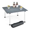 Folding Outdoor Camping Table W/Carrying Bag - Gray - Camping Table