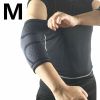 1 Piece Elbow Support Elastic Gym Fitness Nylon Protective Pad Absorb Sweat Sports Safety Basketball Arm Sleeve Elbow Brace - 1 PIECE BLACK - M