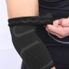 1 Piece Elbow Support Elastic Gym Fitness Nylon Protective Pad Absorb Sweat Sports Safety Basketball Arm Sleeve Elbow Brace - 1 PIECE BLACK - L