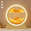 3D Hourglass LED Lamp 360¬∞ Moving Sand Art Table Lamp Sandscapes Quicksand Night Light Living Room Accessories Home Decor Gifts - Gold--Blue 29CM - C