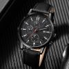 1pc Men's Nylon Business Watch Fashion Casual Round Hands Quartz Watch 3pc Bracelet - Coffee