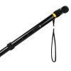 Walking Cane Aluminum Alloy Walking Stick Adjustable Folding Travel Hiking Stick   - Black