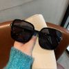 Fashion Square Sunglasses Woman Retro Vintage Gradient Sun Glasses Female Clear Lens Black White Designer Oculos De Sol UV400 - Brown - As Picture