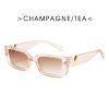 Retro Rectangle Sunglasses Women Brand Designer Vintage Small Frame Sun Glasses Ladies Classic Black Square Oculos De Sol - white - As Picture