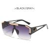 New Luxury Oversized Men Sunglasses Brand Designer Sun Glasses For Women Fashion Gradient Square Shades - Balck Green Yellow - AS Picture