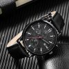 1pc Men's Nylon Business Watch Fashion Casual Round Hands Quartz Watch 3pc Bracelet - Coffee