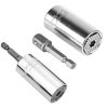 2PCS/SET Universal Torque Wrench Head Set Socket Sleeve 7-19mm Power Drill Ratchet Bushing Spanner Key Magic Multi Hand Tools - 1 SET