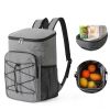 Portable Travel Large Capacity Outdoor Picnic Backpack - Gray - Picnic Backpack