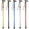 Foldable Lightweight Walking Stick; Trekking Pole With Rubber Tip; Adjustable Height - Brown