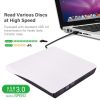 External DVD CD Drive; USB 3.0 Portable CD DVD +/-RW Drive; Slim DVD/CD ROM Rewriter Burner High Speed Data Transfer Compatible With Laptop Desktop PC