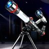 HD Astronomical Telescope Children Students Toys Gift Stargazing Monocular Teaching Aids for Science Experiment Simulate/Camping - Red - China