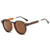 2022 Retro Round Sunglasses Women Men Brand Design Transparent Female Sun Glasses Men Oculos De Sol Feminino Lunette Soleil - brown - As Picture