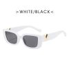 Retro Rectangle Sunglasses Women Brand Designer Vintage Small Frame Sun Glasses Ladies Classic Black Square Oculos De Sol - black - As Picture