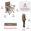 Oversized Folding Camping Chair, Heavy Duty Supports 300 LBS, Portable Chairs For Outdoor Lawn Beach Camp Picnic - kachi