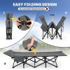 Outdoor Car Traveling Folding Camping Cot for Adults - Gray - Camping Cot