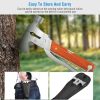 Outdoor Survival Multitool 7in Folding Multifunctional Axe Hammer Plier Knife Tool Camping - Red