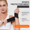 Unisex sports wristband joint cover fitness basketball tactical crawling equipment pressurized open black protective gear - A