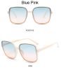 Fashion Square Sunglasses Woman Retro Vintage Gradient Sun Glasses Female Clear Lens Black White Designer Oculos De Sol UV400 - Brown - As Picture