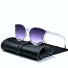 LeonLion 2022 Fashion Cateye Sunglasses Women Luxury Brand Glasses Women/Men Vintage Eyewear Women Oculos De Sol Feminino UV400 - black - As picture