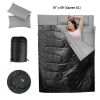 Traving Camping Portable Duble Person Waterproof Sleeping Bag W/ 2 Pillows - Black - Sleeping Pad