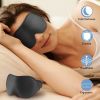 Travel 3D Eye Mask Sleep Soft Padded Shade Cover Rest Relax Sleeping Blindfold - Black