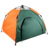 Automatic Folding Dog Tent House, Outdoor Pet Dog Foldable Tent, Waterproof Portable Soft Dog House Cat House Kennel Tent - orange