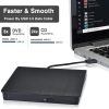 External DVD CD Drive; USB 3.0 Portable CD DVD +/-RW Drive; Slim DVD/CD ROM Rewriter Burner High Speed Data Transfer Compatible With Laptop Desktop PC