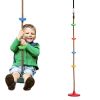 Climbing Rope Tree Swing With Climbing Rope And Platforms Disc Swing Seat With Hanging Strap And Snap Hook For Kids Outdoor Playground Set Accessories