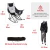 SUNNYFEEL Rocking Camping Chair, Luxury Padded Recliner, Oversized Folding Lawn Chair with Pocket, Heavy Duty for Outdoor/Picnic/Lounge/Patio, Portabl