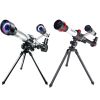 HD Astronomical Telescope Children Students Toys Gift Stargazing Monocular Teaching Aids for Science Experiment Simulate/Camping - Red - China